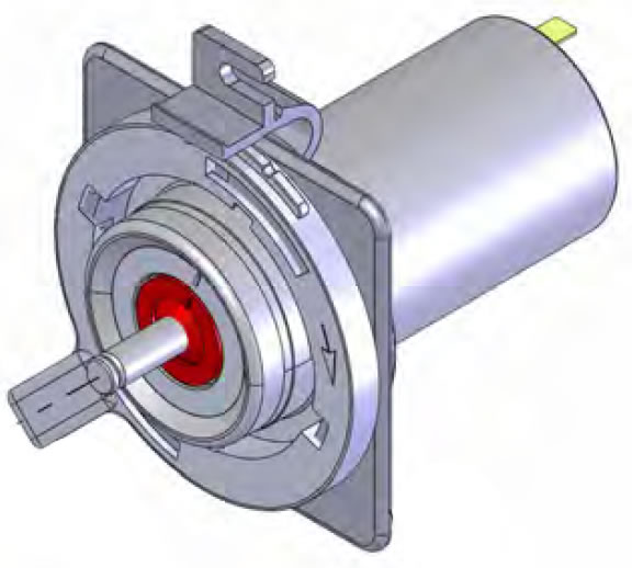 WHIPPER MOTOR 24V C/W FIXING PLATE1600RPM / MPN - 160124